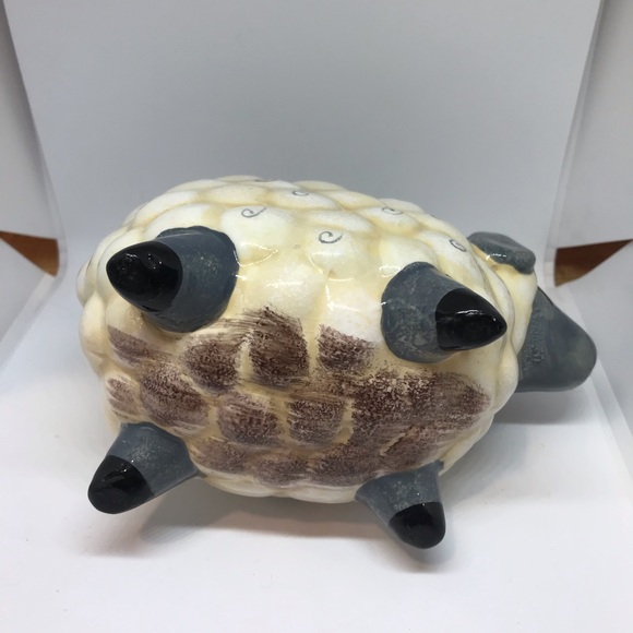 Glazed Ceramic Sheep Planter - Picture 5 of 7